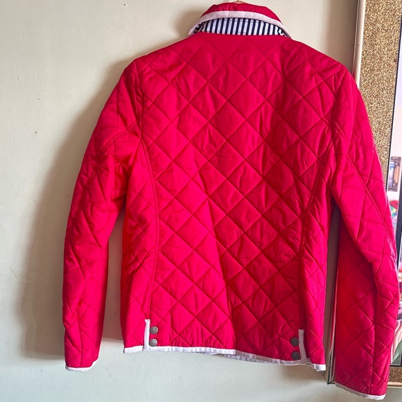Tommy Girl Red Quilted White Trim Jacket - Picture 4 of 8